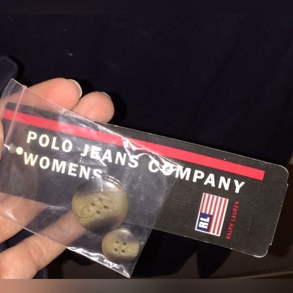 Ralph Lauren NWT Womens Polo Jeans Navy Blazer w/ Suede Elbow Detail Size Medium - Picture 11 of 12